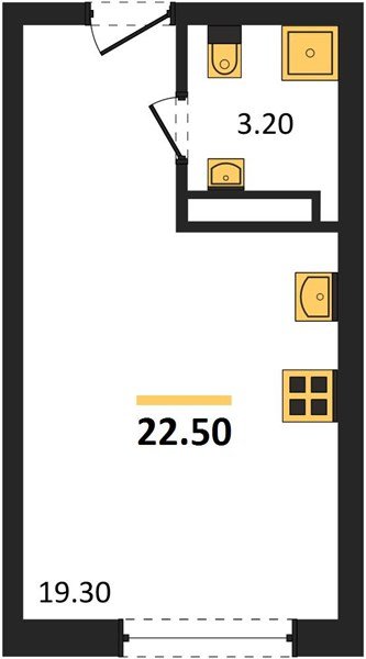 Фото №1: Студия 22&nbsp;м², 14/16&nbsp;эт. - Краснодар, Прикубанский внутригородской округ, Прикубанский внутригородской округ, Догма Парк, мкр. Догма Парк