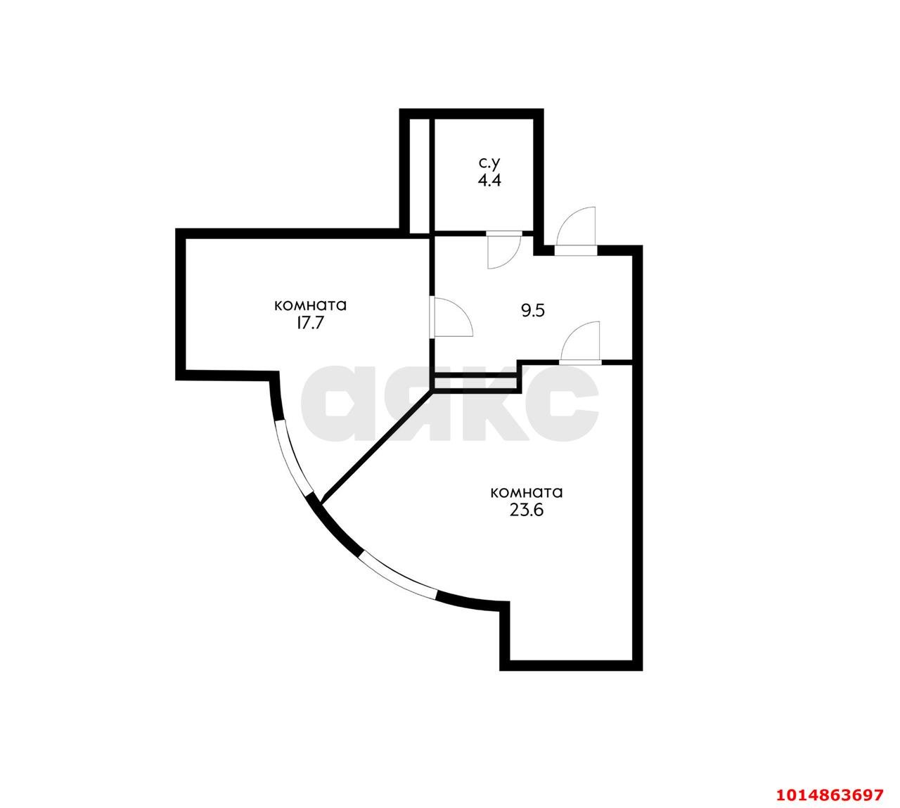 Фото №16: Апартаменты 54&nbsp;м², 7/15&nbsp;эт. - Краснодар, Карасунский внутригородской округ, Хлопчато-бумажный Комбинат, мкр. жилой комплекс Гранд Пэлэс, ул. Уральская, 75/6