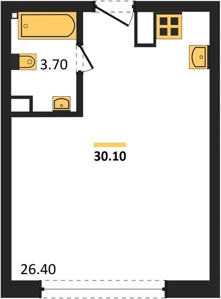 Фото №1: Студия 30&nbsp;м², 2/16&nbsp;эт. - Краснодар, Прикубанский внутригородской округ, мкр. жилой комплекс Самолёт-6, ул. Ивана Беличенко, 92к5