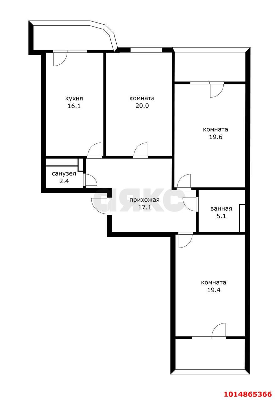 Фото №20: 3-комнатная квартира 115&nbsp;м², 16/24&nbsp;эт. - Краснодар, Кожзавод, ЖК Резиденция, мкр. Западный внутригородской округ, ул. Кожевенная, 22