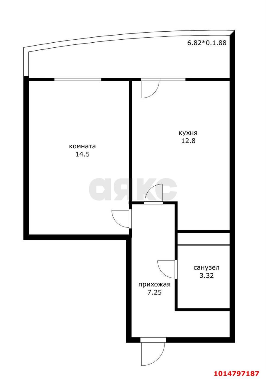 Фото №7: 1-комнатная квартира 45&nbsp;м², 11/17&nbsp;эт. - Краснодар, Прикубанский внутригородской округ, Фестивальный, мкр. ЖК Цветы, ул. Круговая, 4Вк5