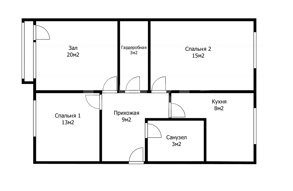 Фото №12: 3-комнатная квартира 70&nbsp;м², 4/5&nbsp;эт. - Майкоп, мкр. квартал Черёмушки, ул. Депутатская, 2