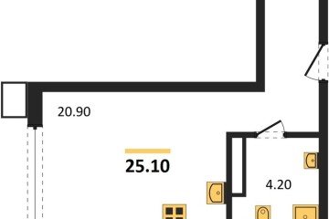 Фото №1: Студия 24 м², 18/18 эт. - Краснодар, мкр. Парк Победы,