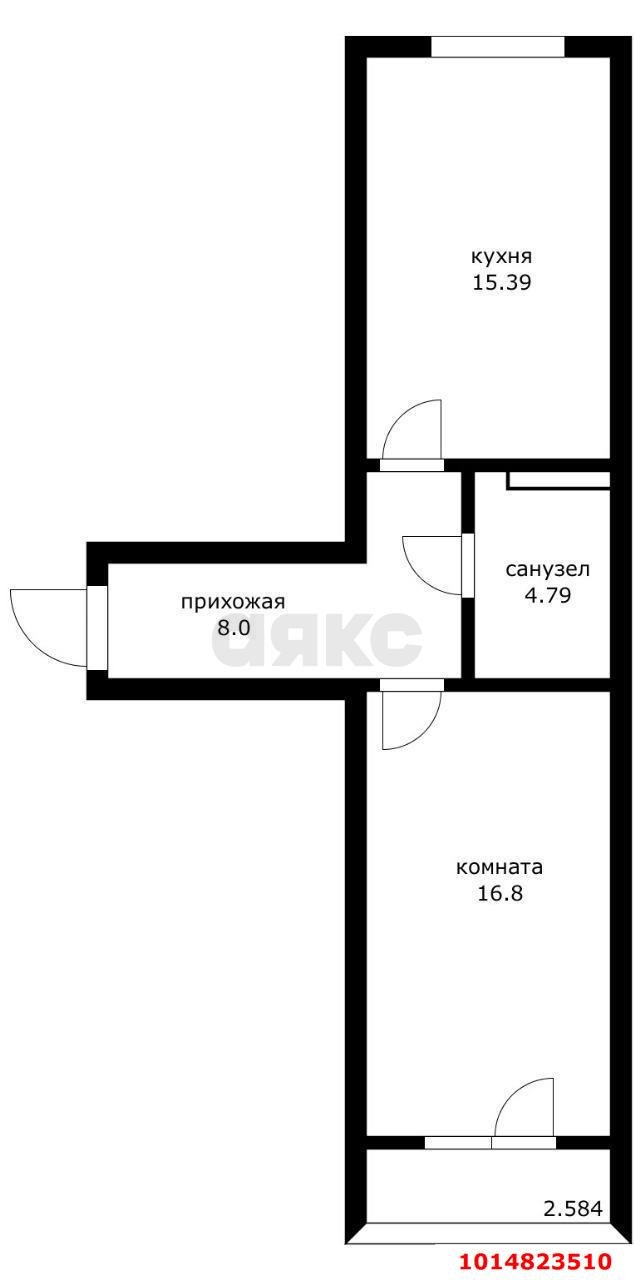 Фото №1: 1-комнатная квартира 46&nbsp;м², 5/5&nbsp;эт. - Южный, мкр. жилой комплекс История, ул. Екатерининская, 1к1