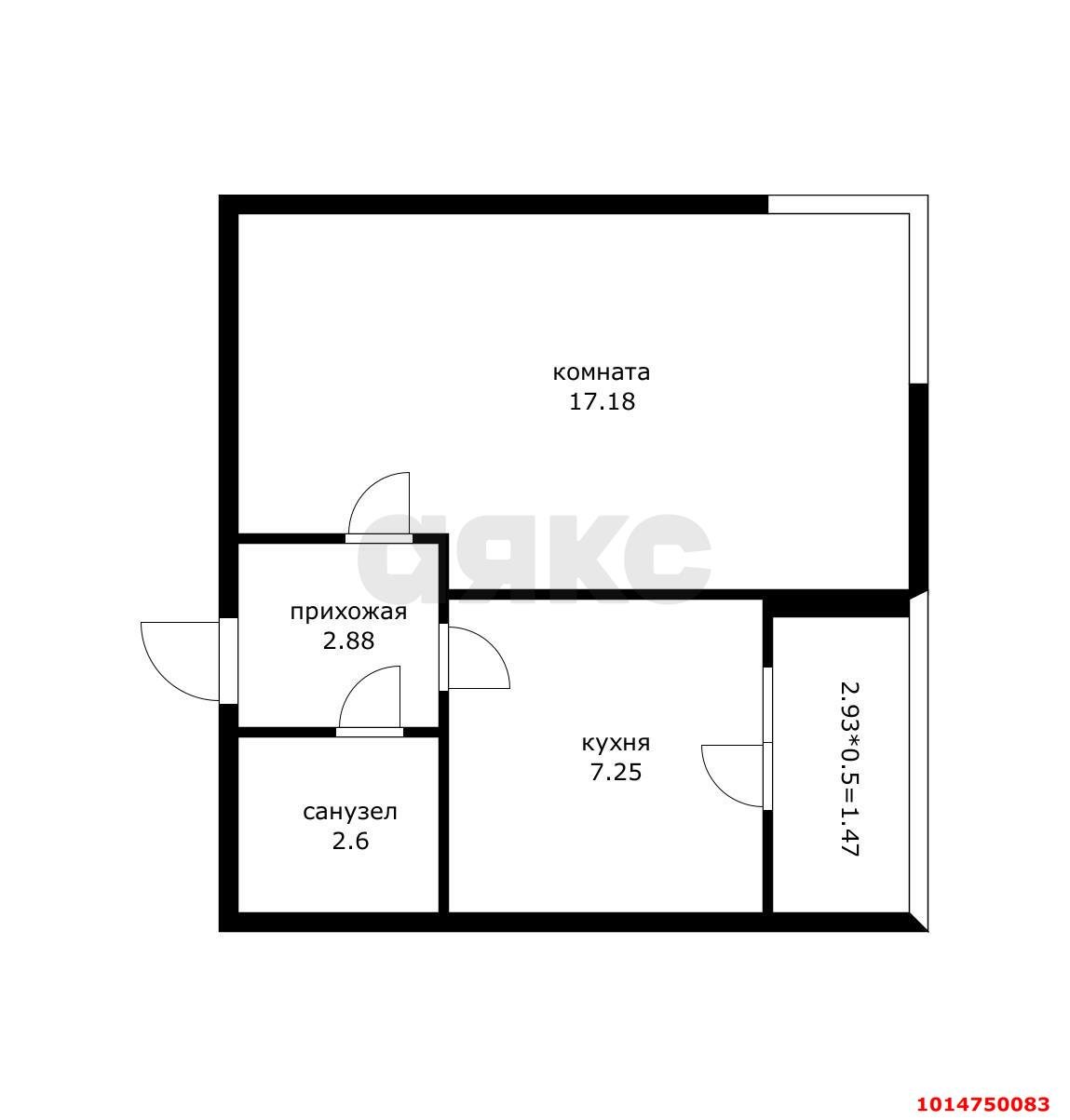 Фото №6: 1-комнатная квартира 31&nbsp;м², 3/4&nbsp;эт. - Адыгейск, мкр. ЖК Парковый, пр-кт Ленина, 21/7