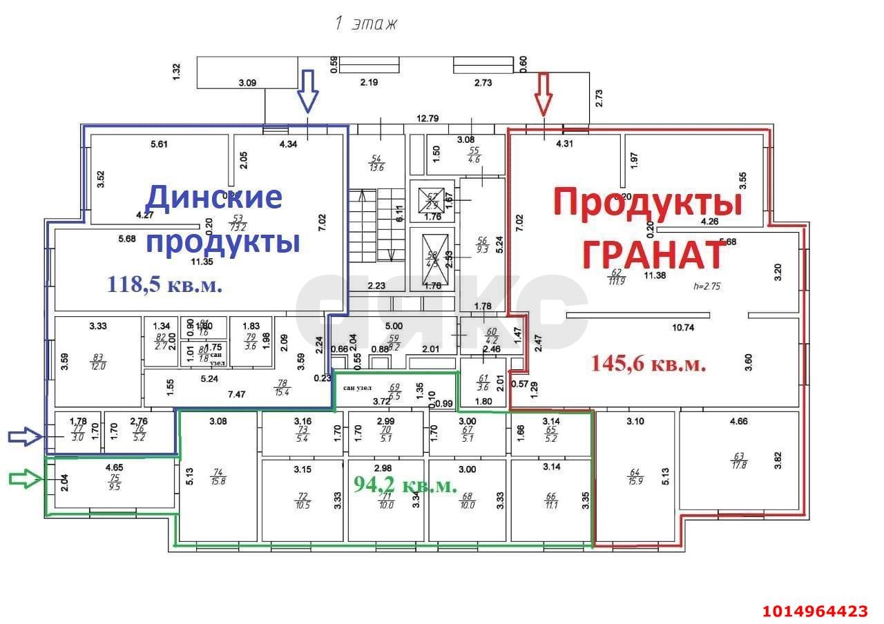 Фото №6: Офисное помещение 94&nbsp;м², 1/16&nbsp;эт. - Краснодар, Прикубанский внутригородской округ, мкр. имени Маршала Жукова, ул. Александра Покрышкина, 2/3
