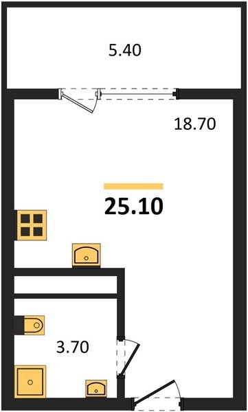 Фото №1: Студия 27&nbsp;м², 18/18&nbsp;эт. - Краснодар, Карасунский внутригородской округ, мкр. ЖК Первое Место