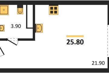 Фото №1: Студия 25 м², 4/18 эт. - Краснодар, мкр. ЖК Первое Место,