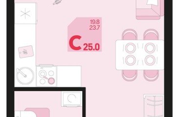 Фото №1: Студия 26 м², 2/18 эт. - Краснодар, мкр. ЖК Первое Место,
