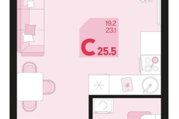 Фото №1: Студия 27 м², 2/18 эт. - Краснодар, мкр. ЖК Первое Место,