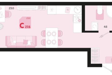 Фото №1: Студия 27 м², 2/18 эт. - Краснодар, мкр. ЖК Первое Место,