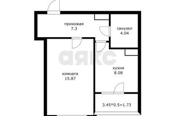 Фото №1: 1-комнатная квартира 37 м², 6/19 эт. - Краснодар, мкр. Догма Парк, ул. Марины Цветаевой, 7