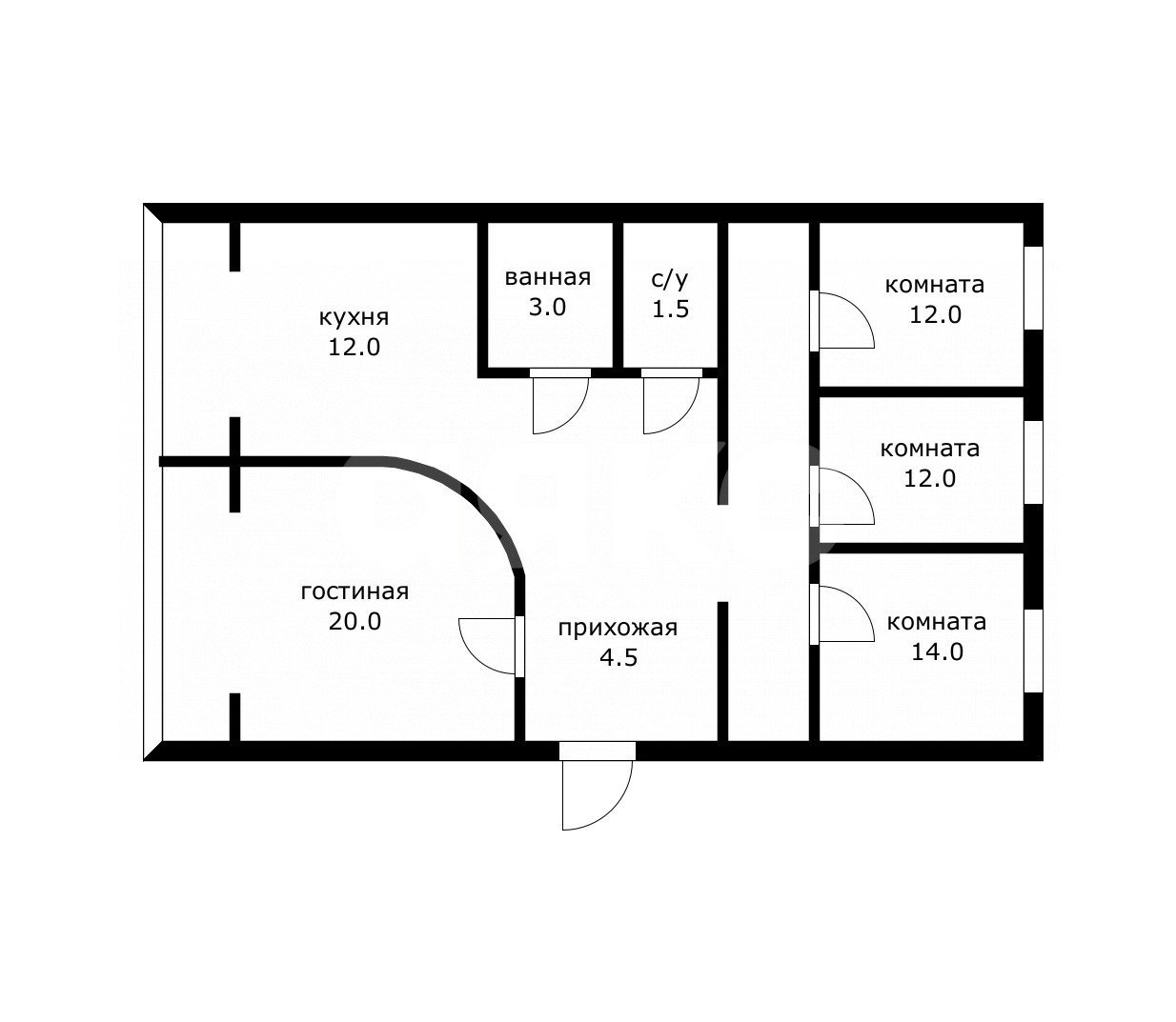 Фото №9: 4-комнатная квартира 81&nbsp;м², 2/5&nbsp;эт. - Дагомыс, р. Лазаревский, ул. Армавирская, 120