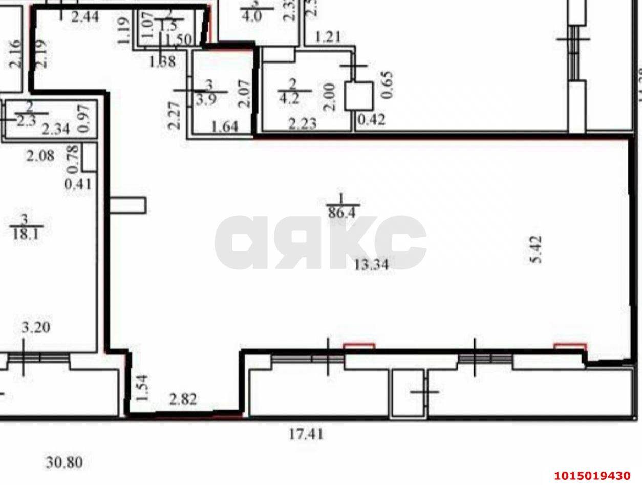 Фото №25: 2-комнатная квартира 100&nbsp;м², 6/17&nbsp;эт. - Краснодар, Центральный внутригородской округ, Завод Измерительных Приборов, мкр. ЖК Сказка, ул. имени 40-летия Победы, 15