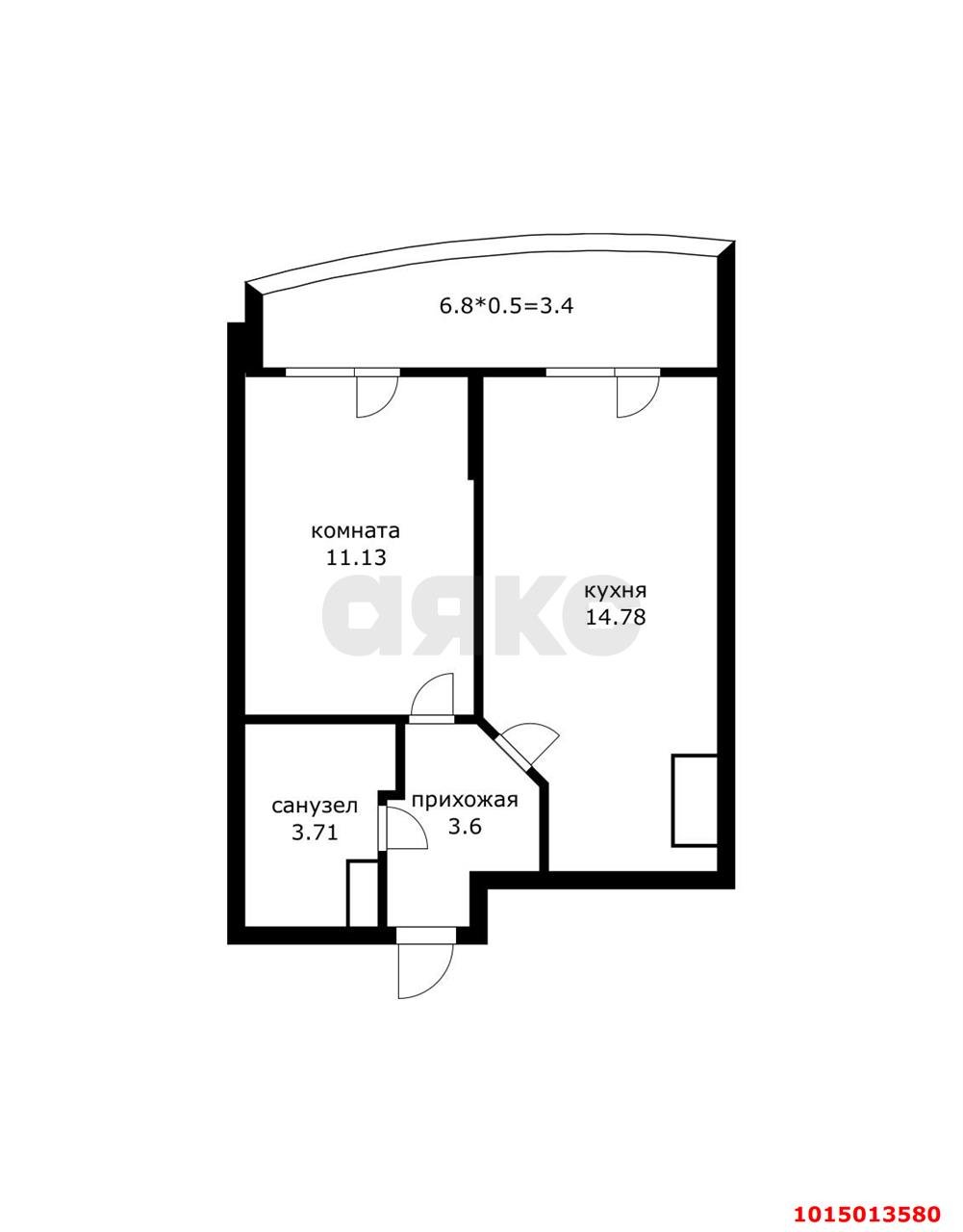 Фото №13: 1-комнатная квартира 40&nbsp;м², 16/24&nbsp;эт. - Краснодар, Прикубанский внутригородской округ, Прикубанский внутригородской округ, ЖК Лучший, ЖК Лучший, имени Петра Метальникова, мкр. имени Петра Метальникова, ул. Петра Метальникова, 36