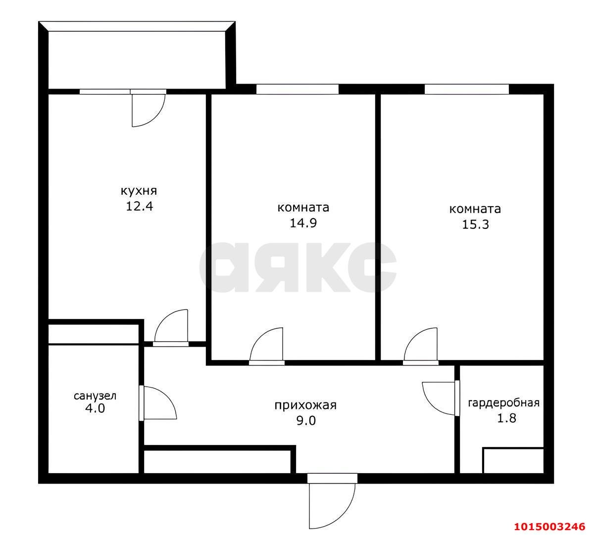 Фото №20: 2-комнатная квартира 57&nbsp;м², 15/16&nbsp;эт. - Знаменский, Карасунский внутригородской округ, мкр. Родные Просторы, ул. Природная, 10Бк5