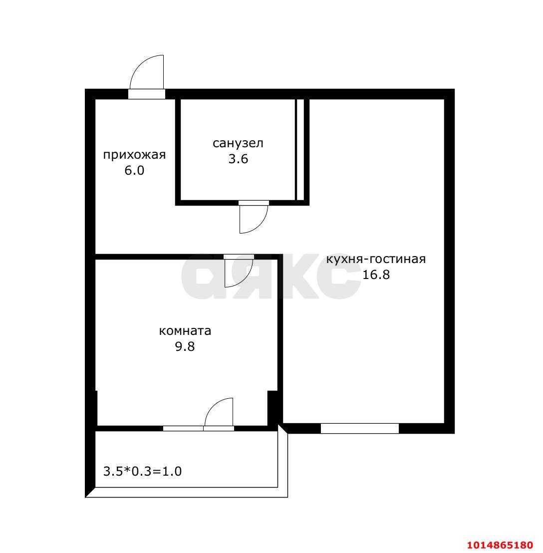 Фото №19: 1-комнатная квартира 41&nbsp;м², 7/16&nbsp;эт. - Краснодар, Прикубанский внутригородской округ, мкр. Фестивальный, ул. Круговая, 4/1