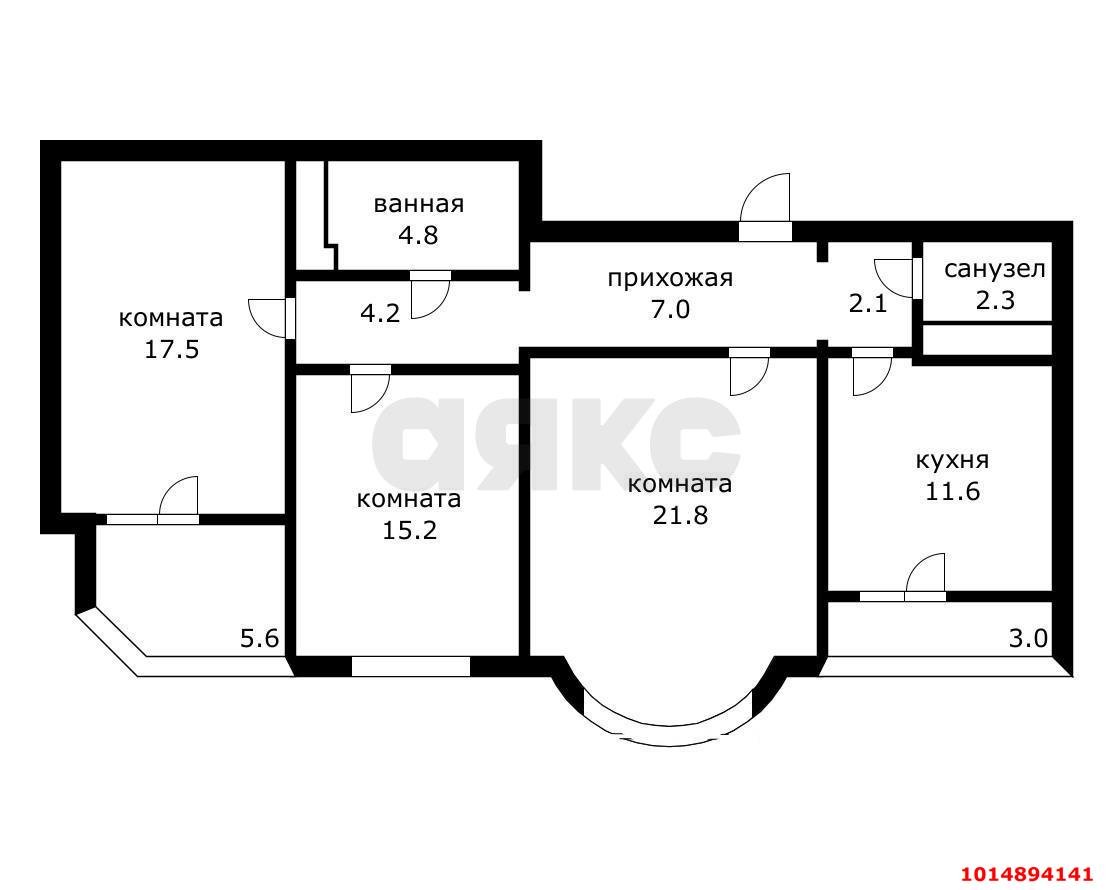Фото №29: 3-комнатная квартира 95&nbsp;м², 10/19&nbsp;эт. - Краснодар, Центральный внутригородской округ, мкр. Черёмушки, ул. Старокубанская, 32