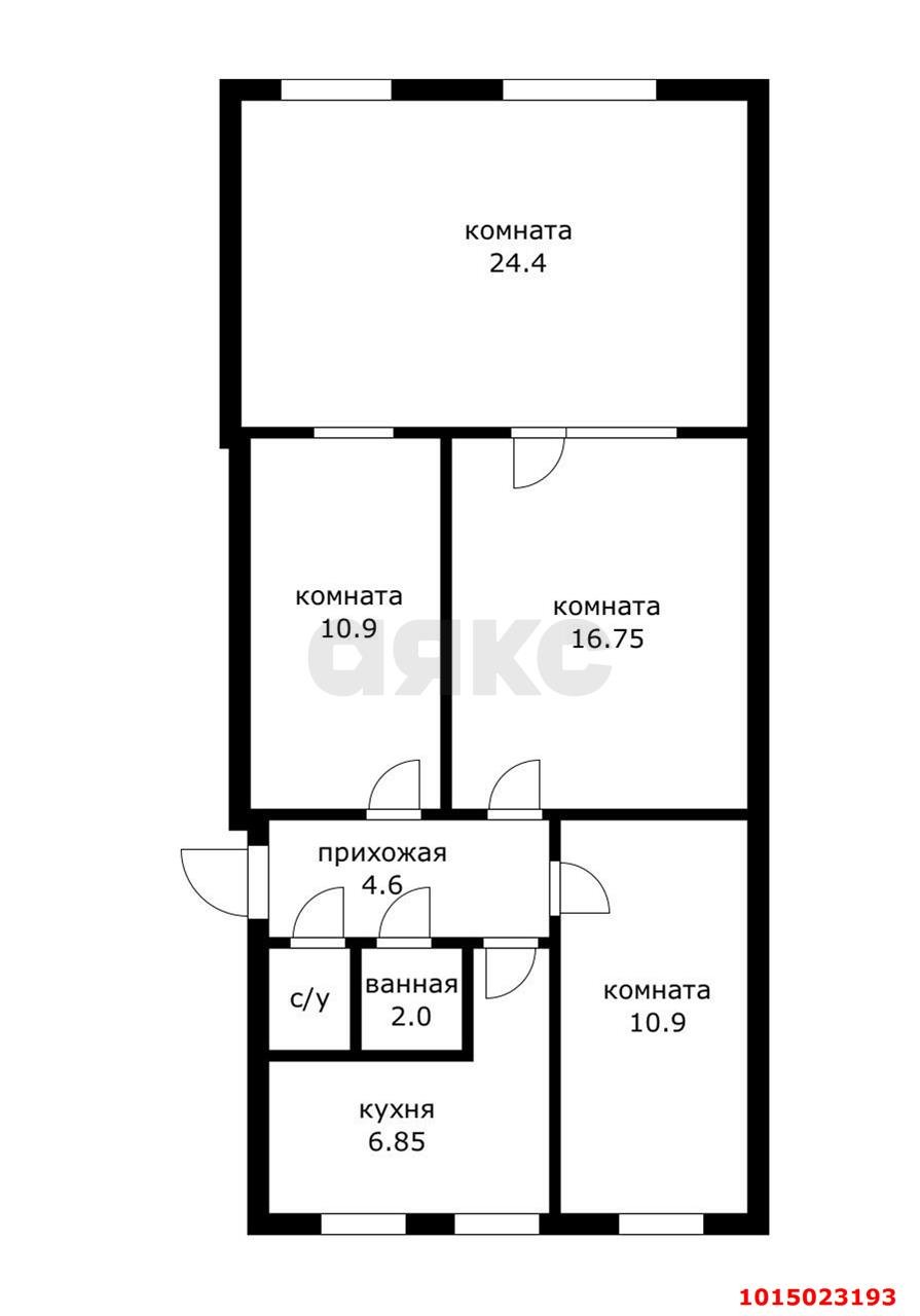 Фото №14: 3-комнатная квартира 76&nbsp;м², 2/2&nbsp;эт. - Краснодар, Центральный внутригородской округ, мкр. Центральный, пр-д 1-й  Ломоносова, 1