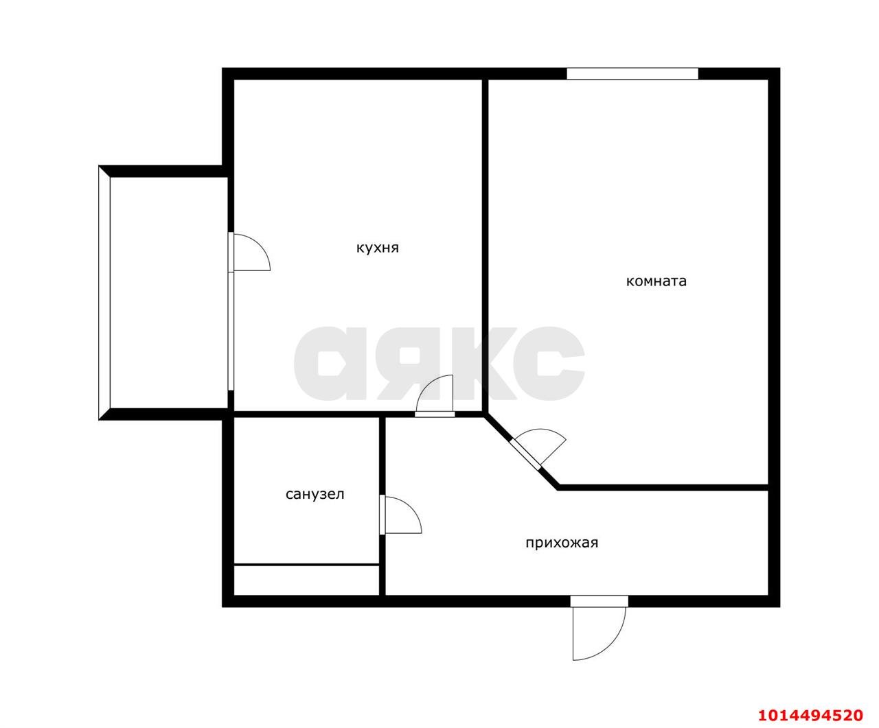 Фото №13: 1-комнатная квартира 33&nbsp;м², 2/4&nbsp;эт. - Краснодар, Прикубанский внутригородской округ, Калинино, мкр. Завод Радиоизмерительных Приборов, ул. 1 Мая, 390