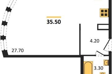 Фото №1: Студия 35 м², 9/16 эт. - Краснодар, мкр. жилой комплекс Самолёт-6,