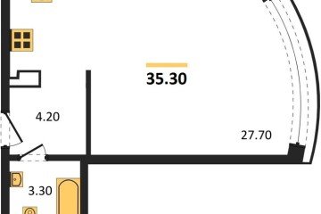 Фото №1: Студия 35 м², 3/16 эт. - Краснодар, мкр. жилой комплекс Самолёт-6,