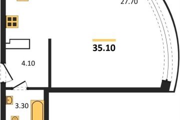 Фото №1: Студия 35 м², 11/16 эт. - Краснодар, мкр. жилой комплекс Самолёт-6,