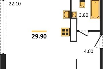 Фото №1: Студия 29 м², 15/16 эт. - Краснодар, мкр. жилой комплекс Самолёт-6,