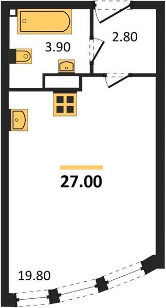 Фото №1: Студия 26&nbsp;м², 7/16&nbsp;эт. - Краснодар, Прикубанский внутригородской округ, мкр. жилой комплекс Самолёт-6