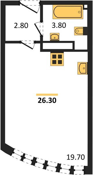 Фото №1: Студия 26&nbsp;м², 15/16&nbsp;эт. - Краснодар, Прикубанский внутригородской округ, мкр. жилой комплекс Самолёт-6
