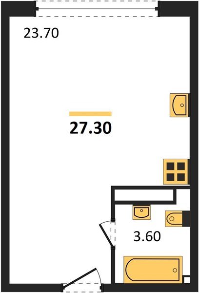 Фото №1: Студия 27&nbsp;м², 15/16&nbsp;эт. - Краснодар, Прикубанский внутригородской округ, мкр. жилой комплекс Самолёт-6
