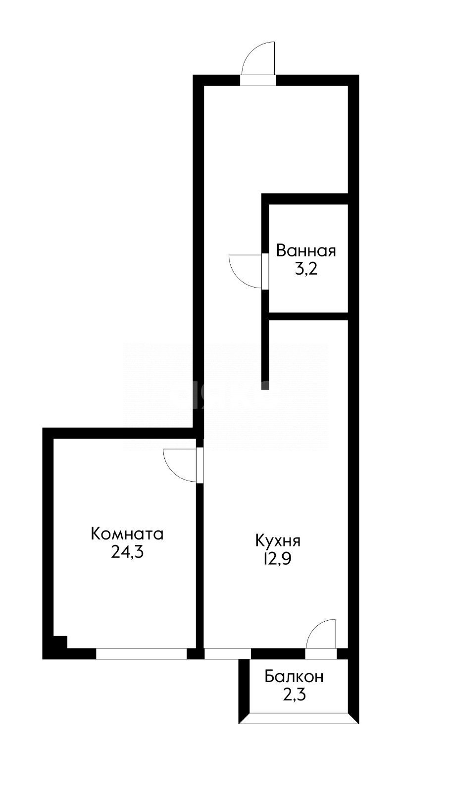 Фото №28: 1-комнатная квартира 40&nbsp;м², 1/6&nbsp;эт. - Сочи, Центральный, мкр. Мамайка, ул. Загородная, 5/7