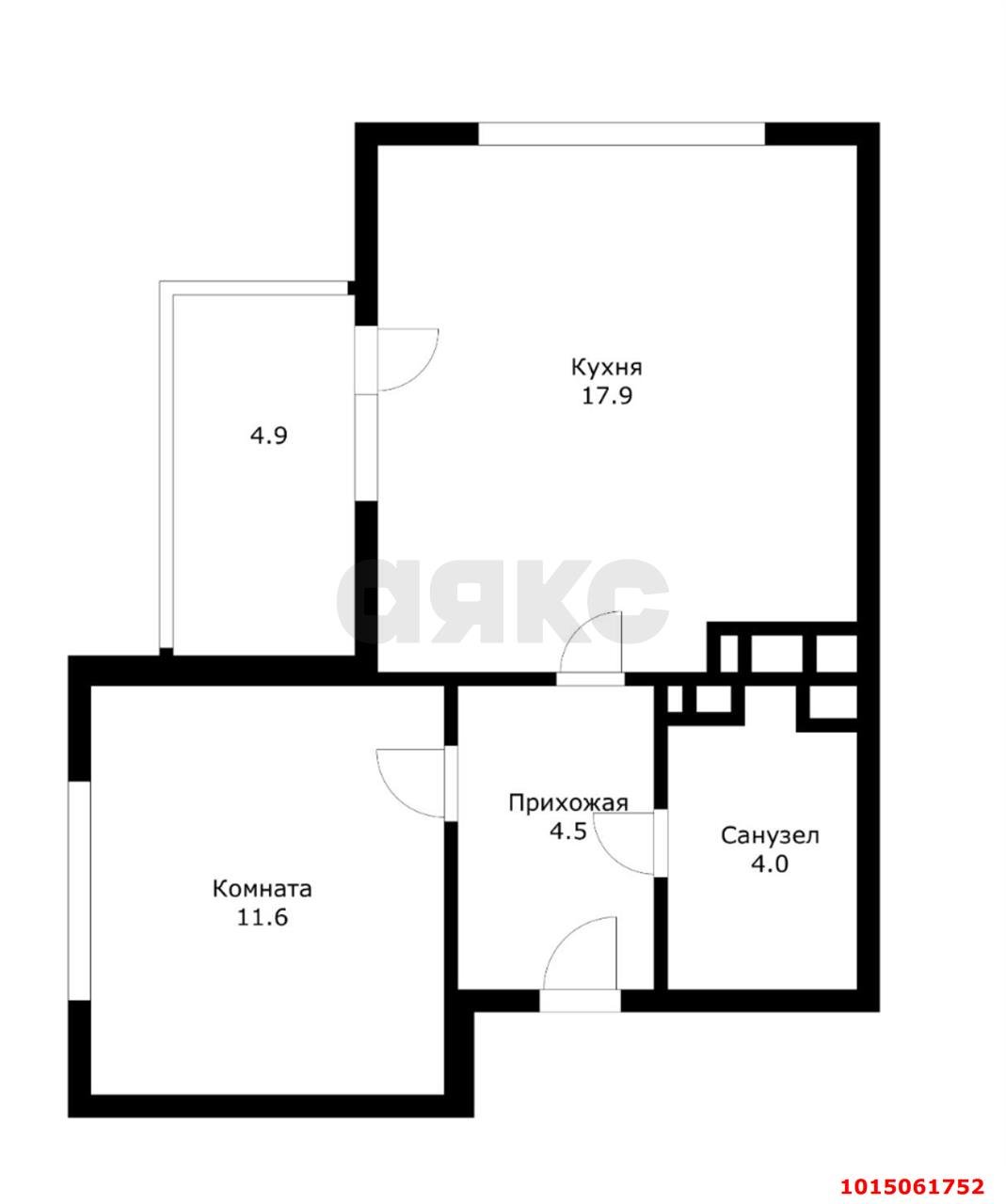 Фото №20: 1-комнатная квартира 45&nbsp;м², 2/20&nbsp;эт. - Новороссийск, Южный, мкр. ЖК Босфор, ул. Алексея Матвейкина, 1А