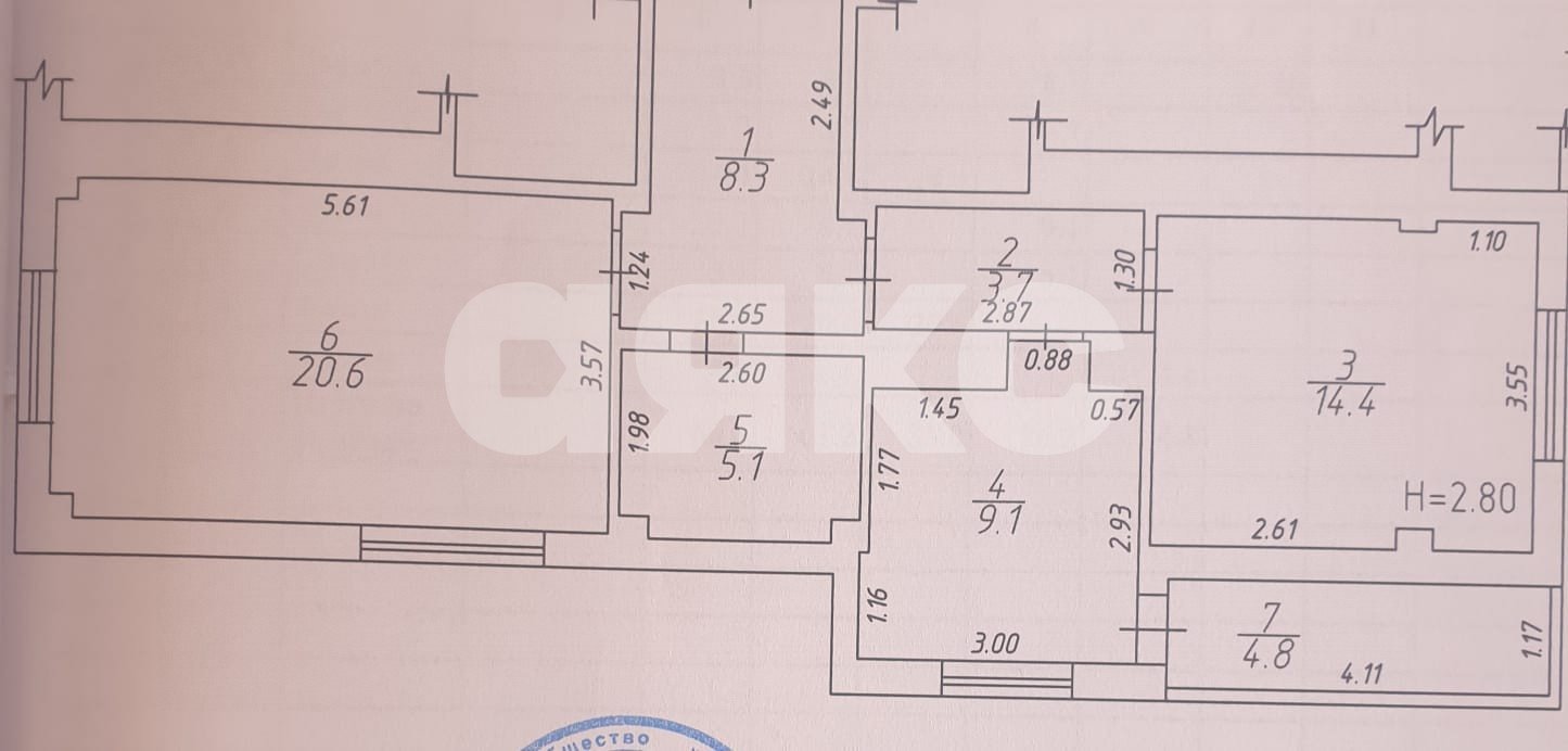 Фото №21: 2-комнатная квартира 61&nbsp;м², 7/10&nbsp;эт. - Анапа, ул. Толстого, 111А