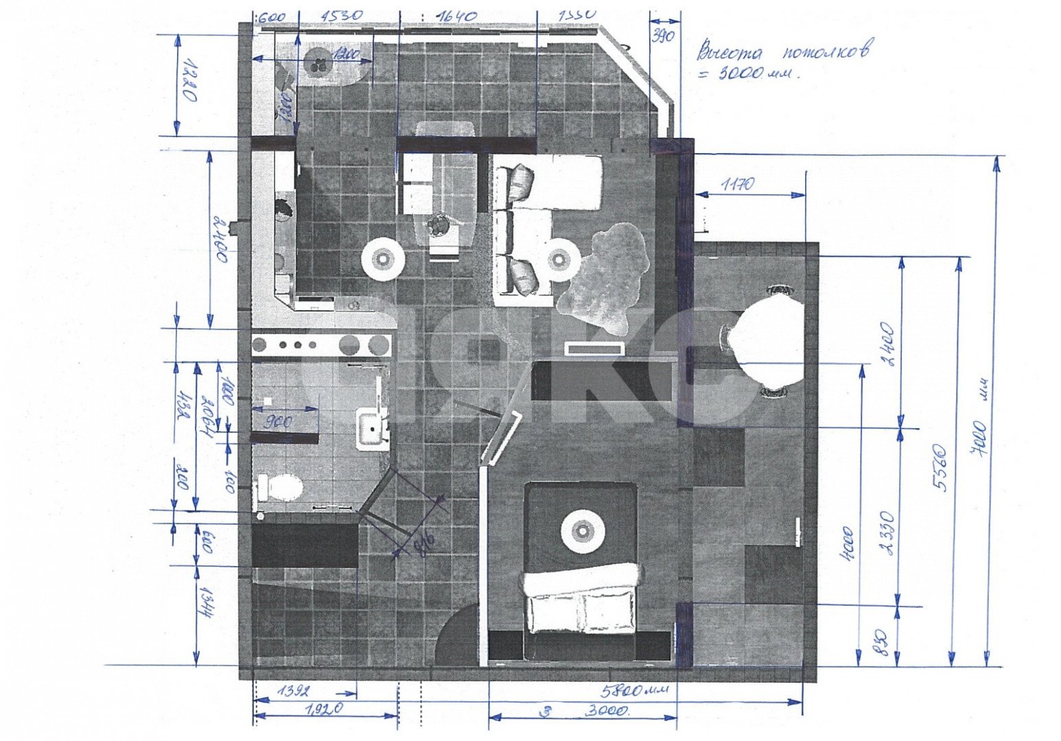Фото №30: 1-комнатная квартира 52&nbsp;м², 7/14&nbsp;эт. - Сочи, Хостинский, мкр. Приморье, ул. Есауленко, 4/6