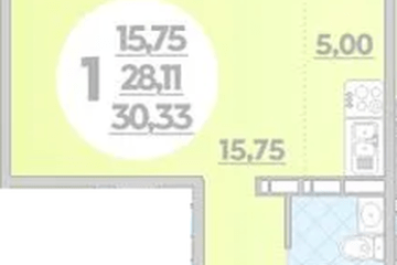 Фото №1: Студия 30 м², 10/16 эт. - Краснодар, мкр. жилой комплекс Квартал № 6,