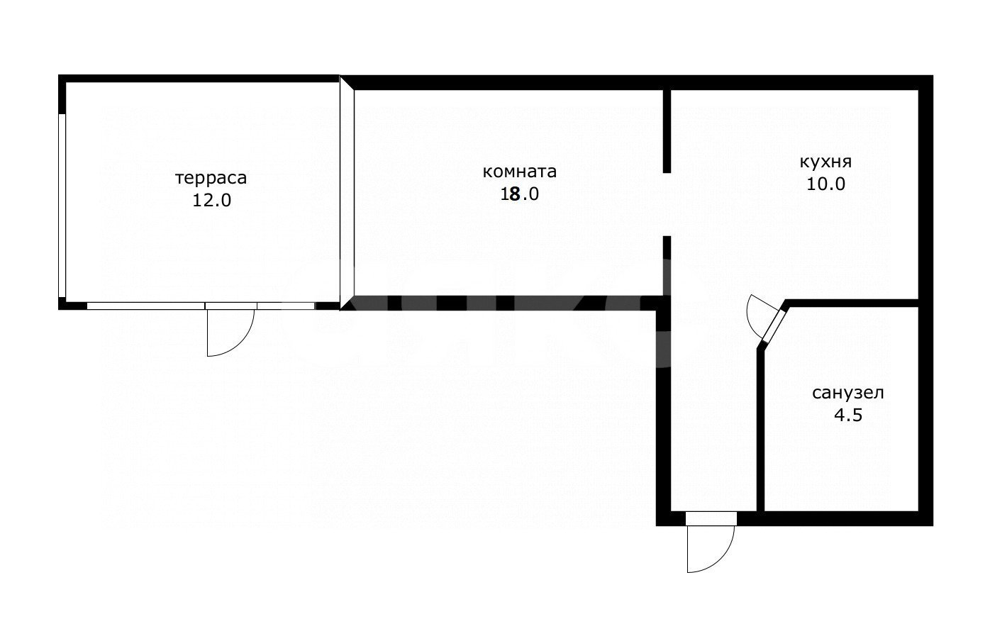 Фото №15: 1-комнатная квартира 33&nbsp;м², 1/6&nbsp;эт. - Сочи, Центральный, мкр. Заречный, ул. Вишнёвая, 10/7