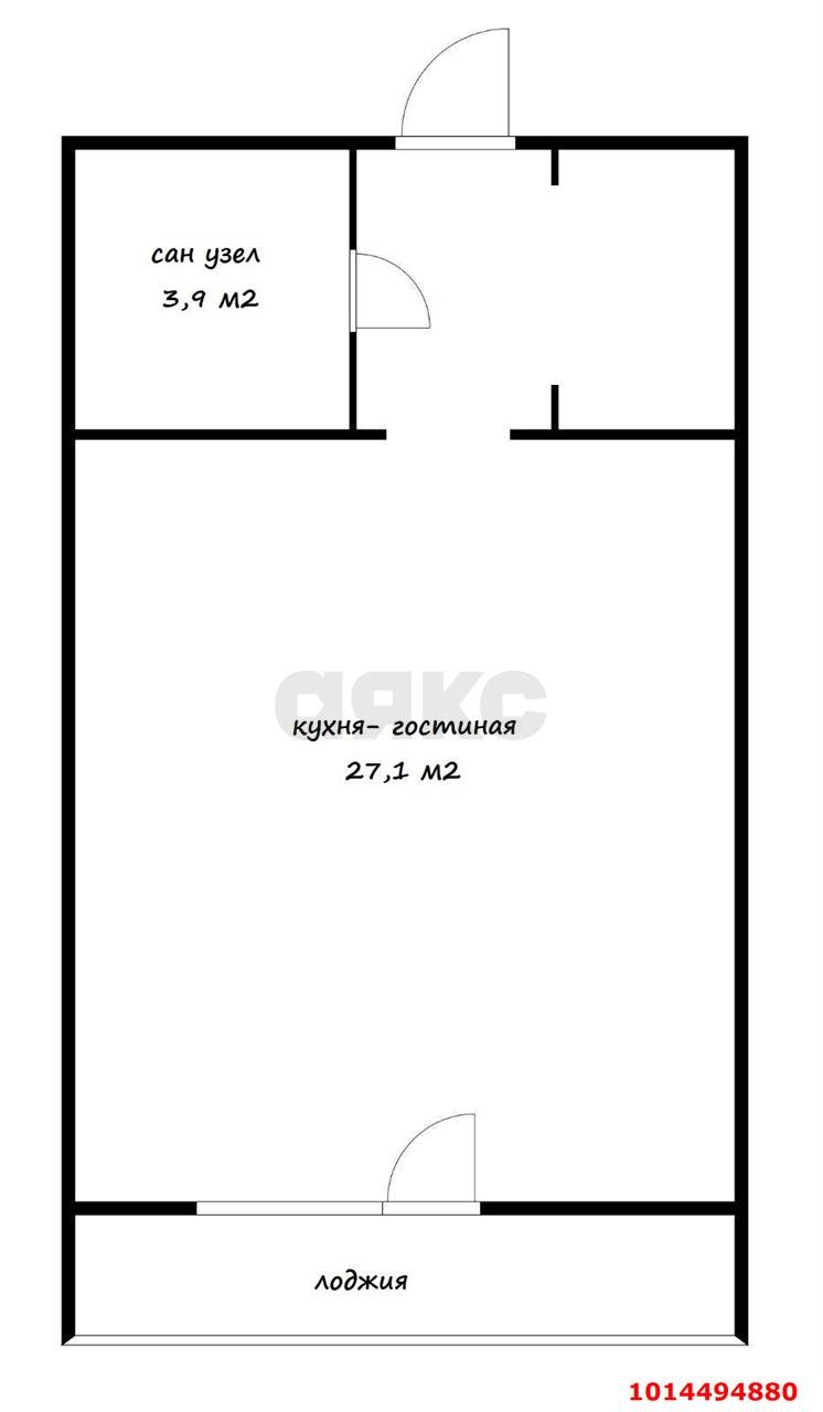 Фото №11: Студия 30&nbsp;м², 1/4&nbsp;эт. - Знаменский, мкр. Карасунский внутригородской округ, ул. Берёзовая, 1