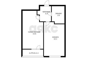 Фото №1: 1-комнатная квартира 33 м², 10/19 эт. - Краснодар, мкр. ЖК Акварели-2, ул. Тепличная, 62/1к3