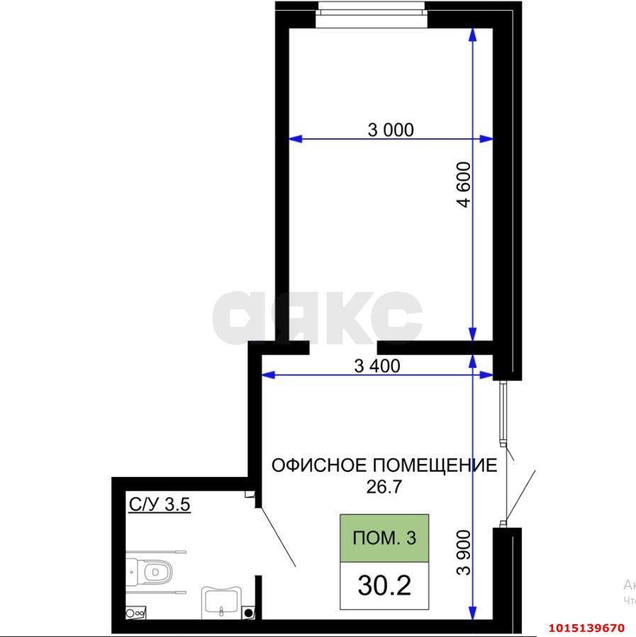Фото №4: Торговое помещение 30&nbsp;м², 1/16&nbsp;эт. - Краснодар, Прикубанский внутригородской округ, мкр. жилой комплекс Дыхание, ул. Лётчика Позднякова, 2к28