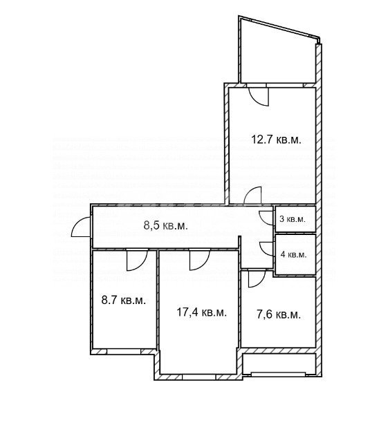 Фото №21: 3-комнатная квартира 60&nbsp;м², 3/9&nbsp;эт. - Симферополь, р. Киевский, ул. Бела Куна, 9