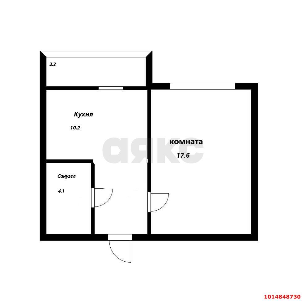 Фото №9: 1-комнатная квартира 38&nbsp;м², 6/6&nbsp;эт. - Краснодар, Прикубанский внутригородской округ, мкр. Музыкальный, ул. Московская, 140Г