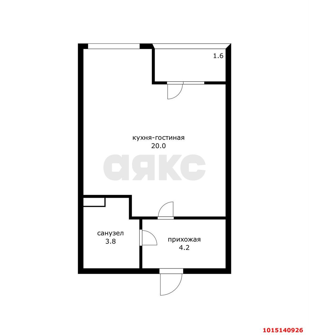 Фото №2: Студия 30&nbsp;м², 4/9&nbsp;эт. - Краснодар, Карасунский внутригородской округ, ЖК Спортивный Парк, ж/р Новознаменский, ул. Войсковая, 4к6