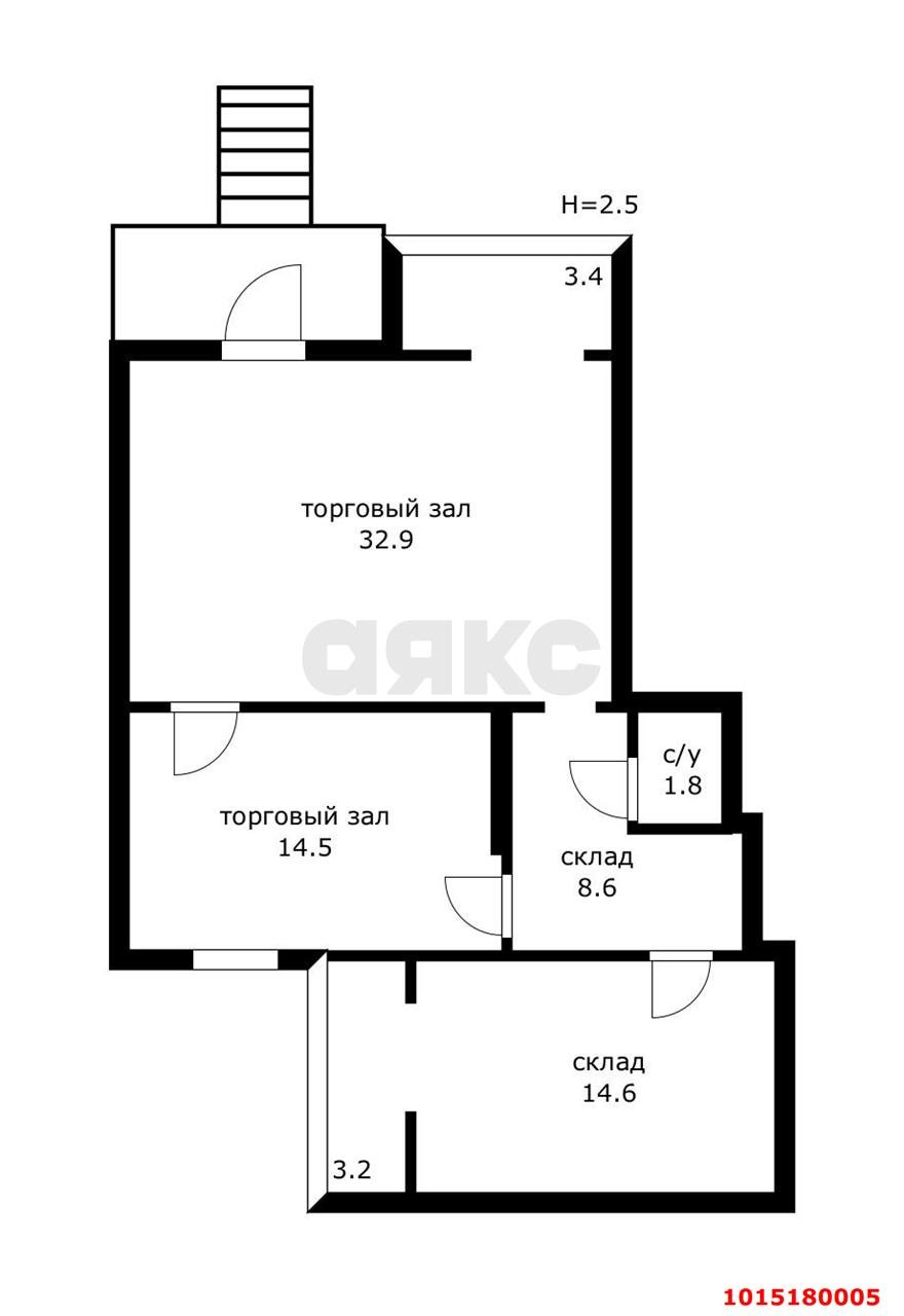 Фото №7: Торговое помещение 76&nbsp;м², 1/12&nbsp;эт. - Краснодар, Прикубанский внутригородской округ, мкр. Краевая Клиническая Больница, ул. Черкасская, 53