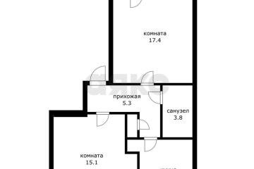 Фото №1: 2-комнатная квартира 50 м², 2/5 эт. - Краснодар, мкр. Центральный, ул. Мира, 40