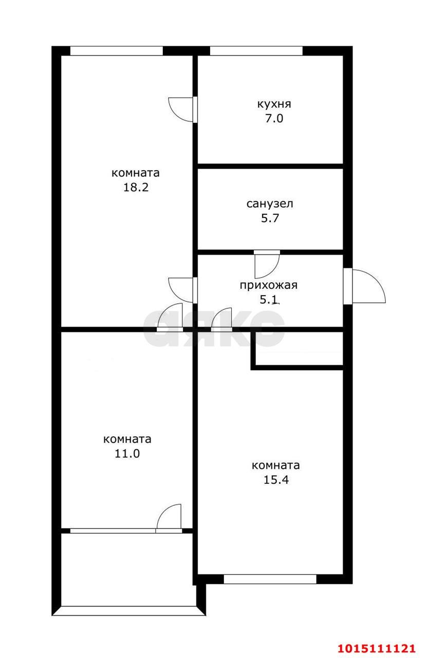 Фото №20: 3-комнатная квартира 70&nbsp;м², 5/5&nbsp;эт. - Краснодар, мкр. Западный внутригородской округ, ул. Красная, 155