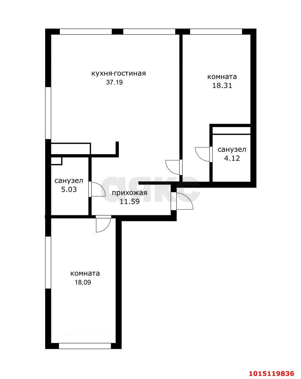 Фото №2: 3-комнатная квартира 94&nbsp;м², 13/24&nbsp;эт. - Краснодар, Центральный внутригородской округ, мкр. Черёмушки, ул. Обрывная, 132/1к6