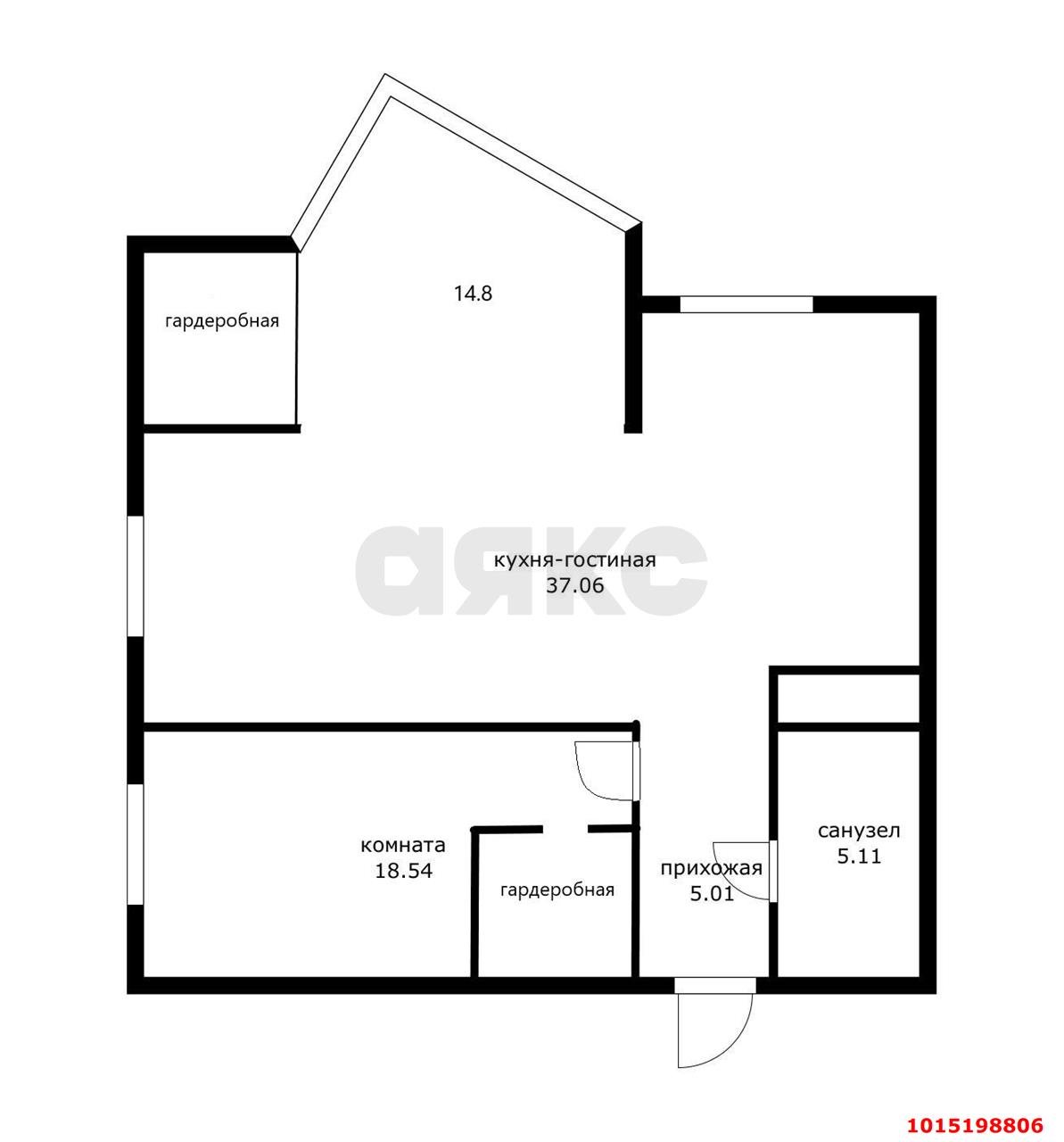 Фото №15: 2-комнатная квартира 79&nbsp;м², 14/25&nbsp;эт. - Краснодар, Карасунский внутригородской округ, Хлопчато-бумажный Комбинат, мкр. жилой комплекс Элегант, ул. Старокубанская, 131/1