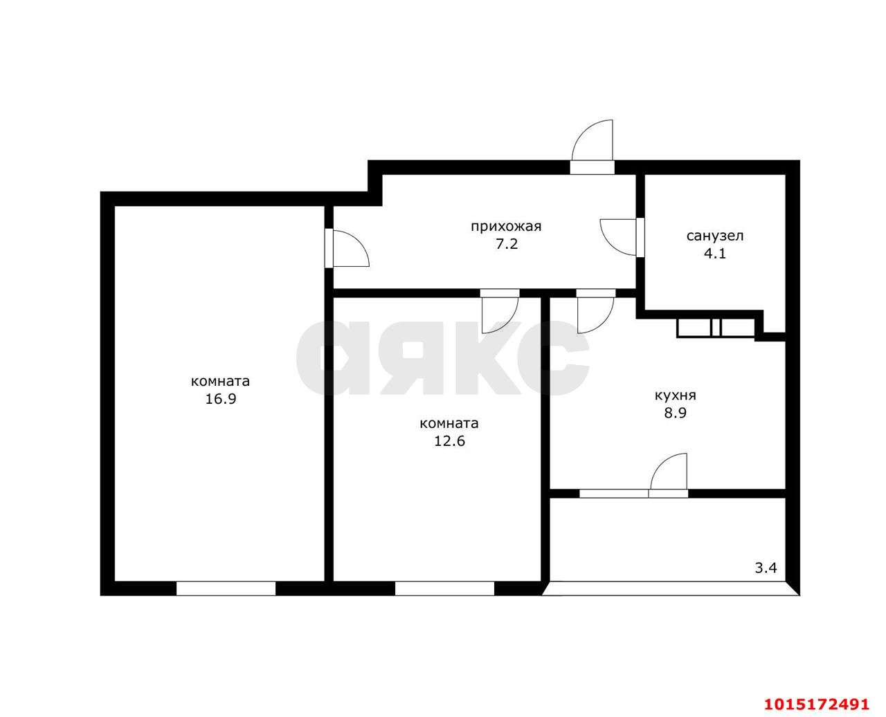 Фото №20: 2-комнатная квартира 60&nbsp;м², 14/18&nbsp;эт. - Краснодар, Прикубанский внутригородской округ, мкр. ЖК Архитектор, ул. Наставников, 14
