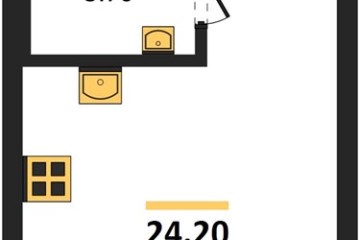Фото №1: Студия 24 м², 7/18 эт. - Краснодар, мкр. квартал Самолёт 7,